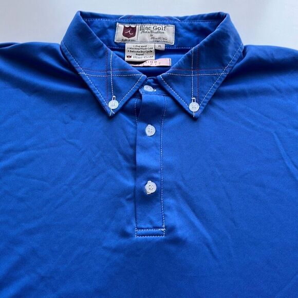 Iliac Golf Slim Fit Contrast Stitch Polo Mens L - Picture 1 of 9